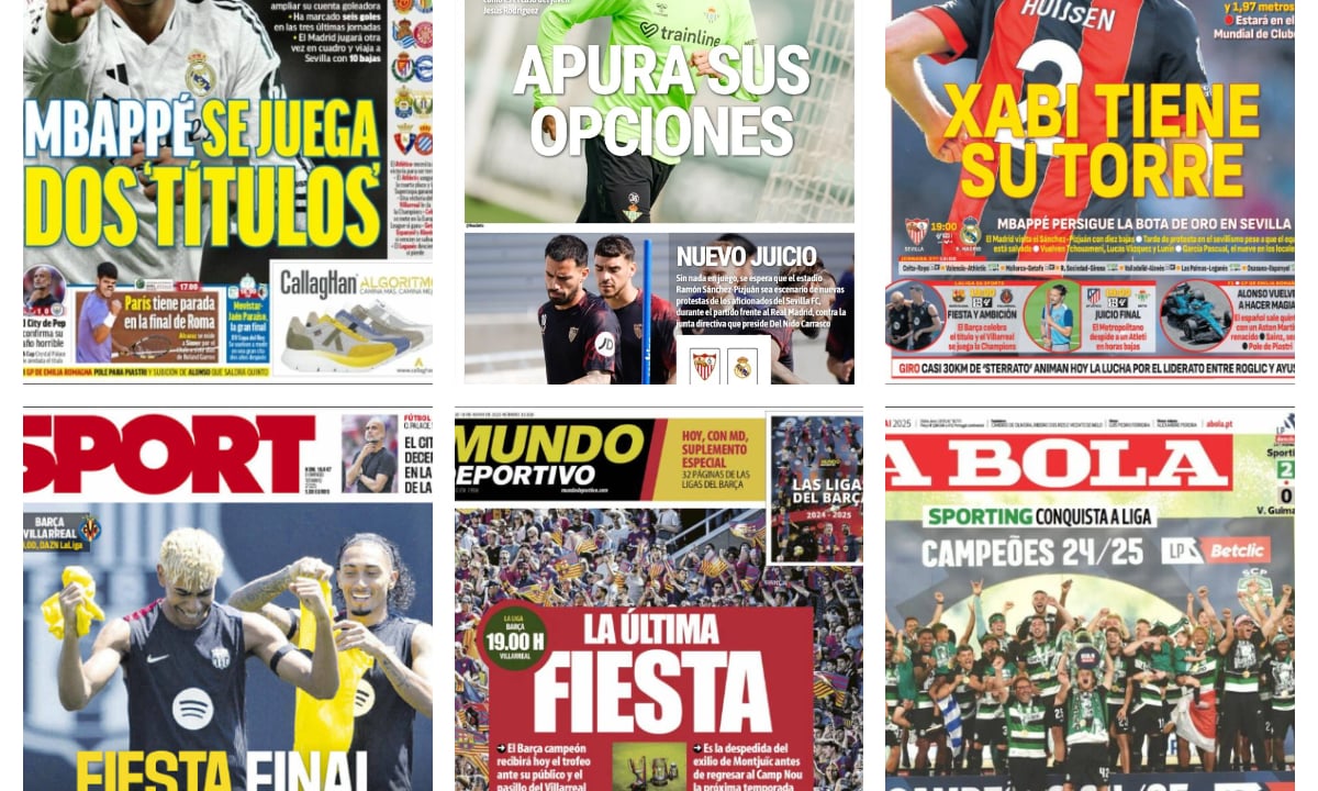 El fichaje de Huijsen por el Madrid, el último baile del Barça en Montjuic, el título del Sporting... así vienen las portadas de hoy