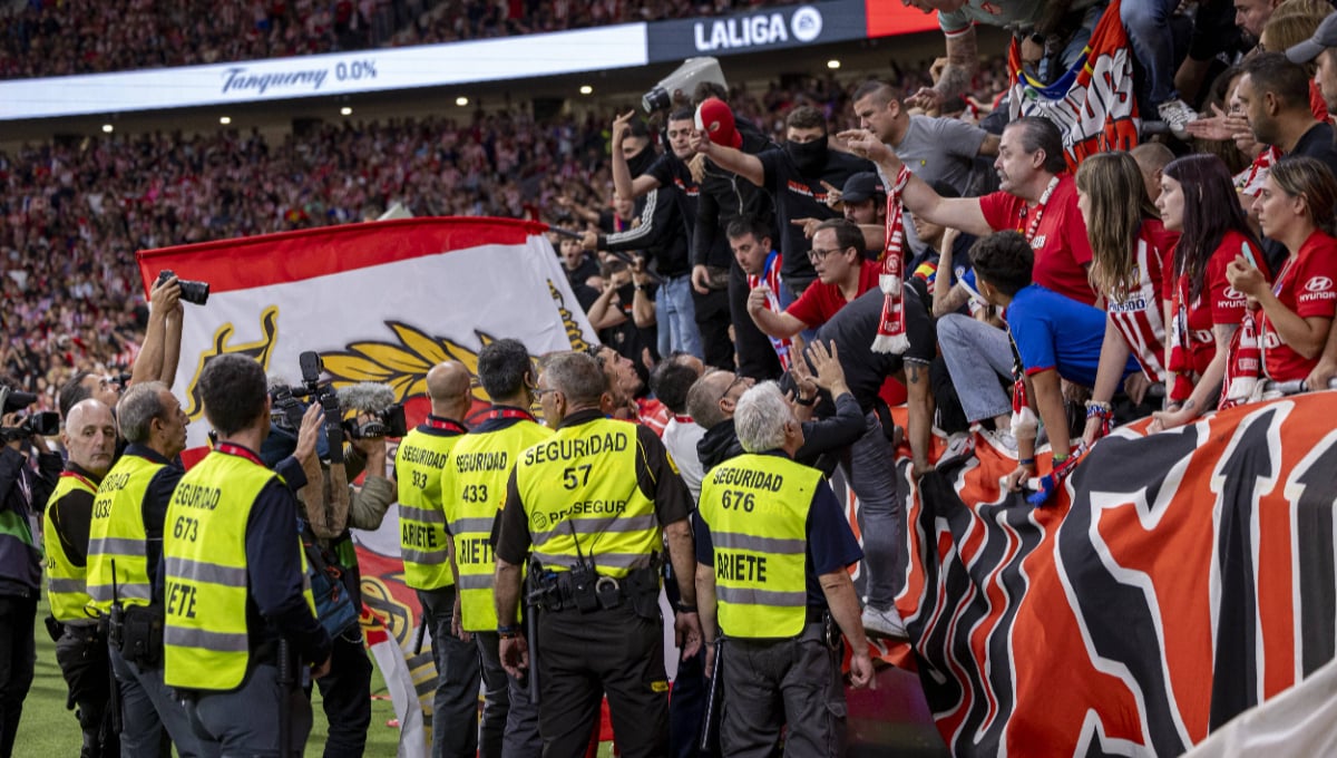 Durísima sanción al Atlético de Madrid tras los incidentes del Metropolitano